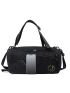 Letter Pattern Duffel Bag Double Handle Gym Bag For Sport & Travel