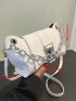 Medium Satchel Bag Release Buckle & Chain Decor