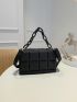 Mini Square Bag Black Chain Decor Flap For Daily