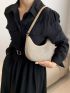 Small Hobo Bag Studded Decor Top Handle For Daily