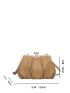 Small Ruched Bag Kiss Lock Minimalist