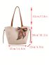 Twilly Scarf Decor Shoulder Tote Bag Elegant