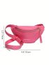 Letter Graphic Fanny Pack Neon Pink