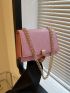 Small Shoulder Bag Solid Color Chain Strap