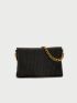 Medium Shoulder Bag Chain Strap Pleated Embossed