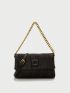 Medium Shoulder Bag Chain Strap Pleated Embossed