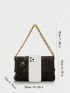 Medium Shoulder Bag Chain Strap Pleated Embossed