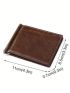 Men Money Clip Genuine Leather Male Purse Billfold Wallet Card Holder Male Clamp Slim Money Purse