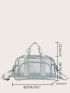 Unisex Transparent PVC Fashion Travel Large Capacity Compact Hand Luggage Bag