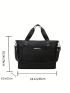 Letter Pattern Duffel Bag Double Handle For Sport & Travel