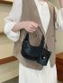 Crocodile Embossed Hobo Bag Black Fashionable With Coin Purse For Daily