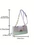 Holographic Square Bag Small Metal Decor Funky