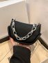 Mini Crossbody Bag Solid Color Chain Strap