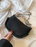 Mini Crossbody Bag Solid Color Chain Strap