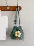 Mini Bucket Bag Flower Decor