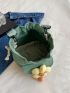 Mini Bucket Bag Flower Decor