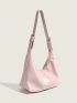 Medium Hobo Bag Solid Pink