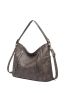 Medium Hobo Bag Solid Color Zipper