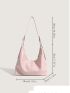 Medium Hobo Bag Solid Pink