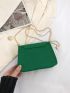 Mini Flap Square Bag Pearl Decor Nylon