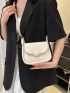 Minimalist Saddle Bag Mini Flap White