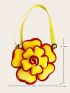 Mini Novelty Bag Flower Design Two Tone