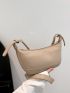 Litchi Embossed Hobo Bag Minimalist