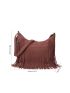 Medium Hobo Bag Fringe Decor Adjustable Strap, Mothers Day Gift For Mom