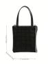 Studded Decor Square Bag Mini Double Handle