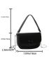 Minimalist Saddle Bag Mini Flap Black