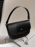 Minimalist Saddle Bag Mini Flap Black