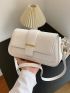 Minimalist Saddle Bag Small Flap White