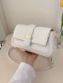 Minimalist Saddle Bag Small Flap White