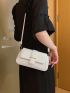 Minimalist Saddle Bag Small Flap White