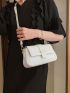 Minimalist Saddle Bag Small Flap White