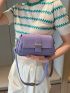 Minimalist Saddle Bag Small Flap Purple