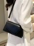 Minimalist Square Bag Small Flap Black