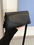 Minimalist Square Bag Small Flap Black