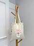 Flower Graphic Shopper Bag Small Canvas