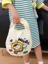 New Contrast Color Cartoon Hanger Fashion Women's Shoulder Bag