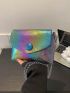 Holographic Square Bag Mini Flap Funky