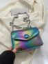 Holographic Square Bag Mini Flap Funky