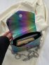 Holographic Square Bag Mini Flap Funky