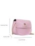 Letter Graphic Saddle Bag Mini Flap