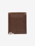 Letter Graphic Small Wallet Bifold Brown