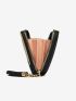 Colorblock Long Wallet Zipper Tassel Decor