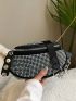 Studded Decor Fanny Pack Small Zipper