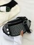 Studded Decor Fanny Pack Small Zipper