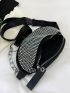 Studded Decor Fanny Pack Small Zipper