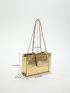 Crocodile Embossed Square Bag Small Funky